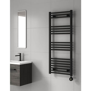 Reina Capo Black Electric Towel Radiator