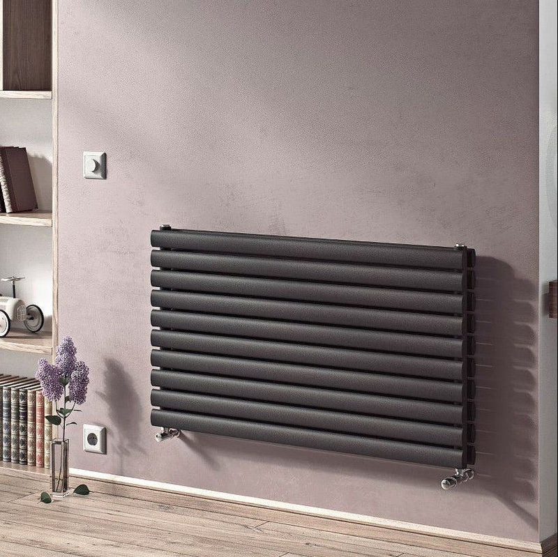 Matte Radiator Eucotherm Nova Duo Horizontal Radiator - Anthracite – Bath & More UK
