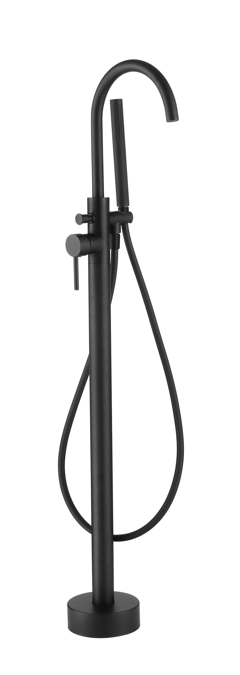 Frontline - Aqua Mineral Freestanding Bath Shower Mixer - Matt Black