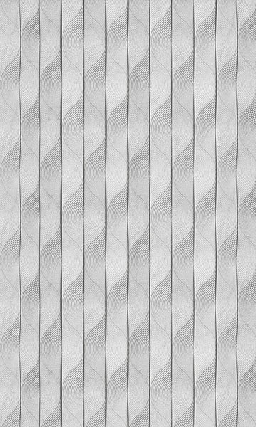 Kinewall | Grey Geometric Wave Panel