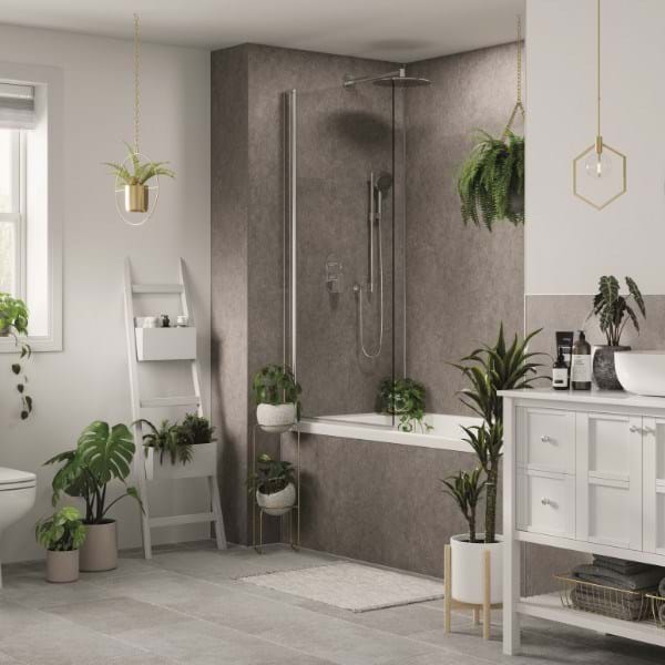 Grey Mineral Multipanel Bathroom Wall Panels
