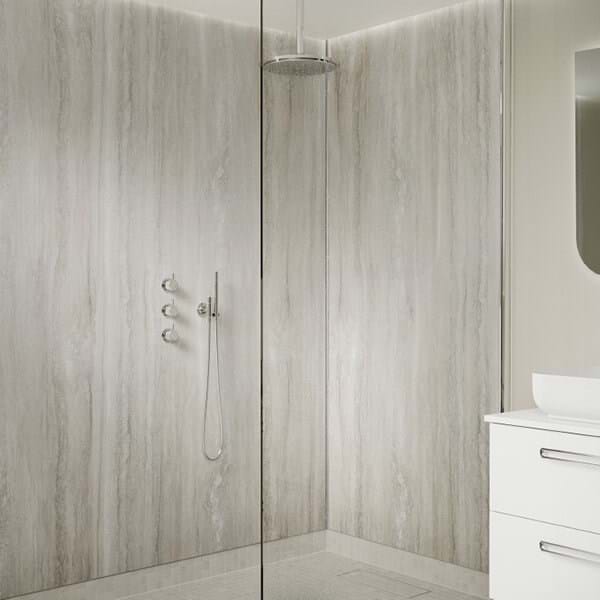 Jupiter Silver Multipanel Bathroom Wall Panels