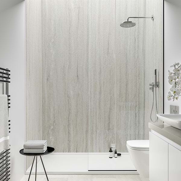 Jupiter Silver Multipanel Bathroom Wall Panels