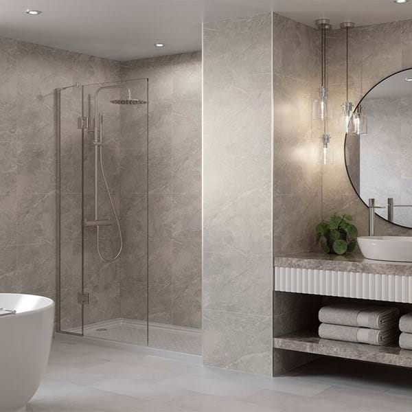 Valmasino Marble Tile Multipanel Bathroom Wall Panels