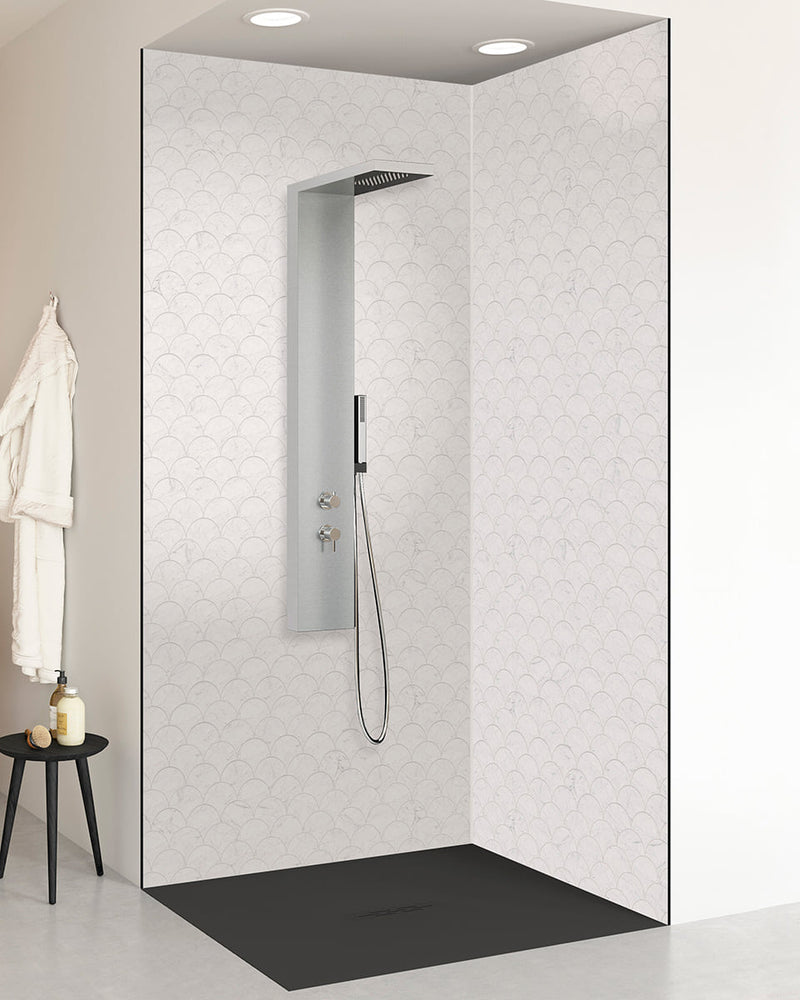 Kinewall | Marble Scalloped Edge Panel
