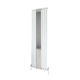 Frontline - Aqua Moda Vertical Steel Radiator with Mirror - White