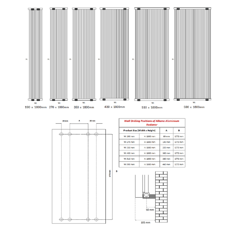 Reina Albano Vertical Radiator