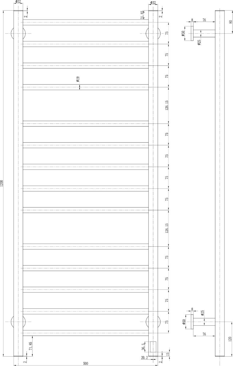 Reina Arnage Electric Towel Rail