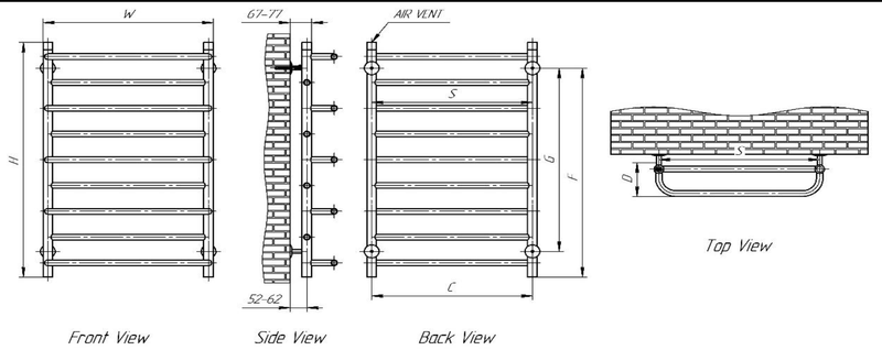 Reina Belbo Radiator - Polished