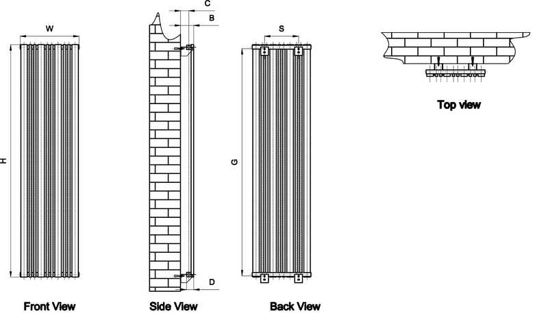 Reina Bonera Vertical Designer Radiator