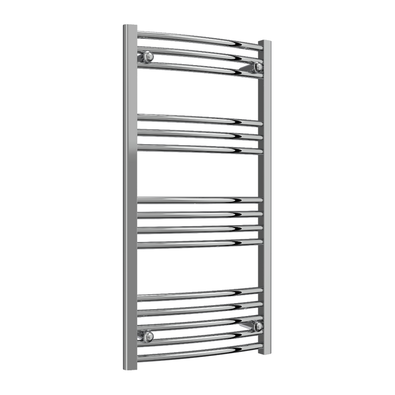 Reina Capo Chrome Electric Curved Towel Radiator | Heating β Bath & More UK