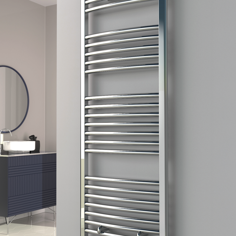 Reina Diva Curved Electric Chrome Towel Radiator