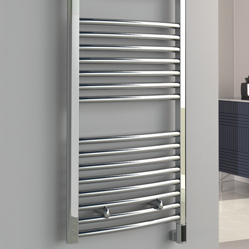 Reina Diva Curved Electric Chrome Towel Radiator