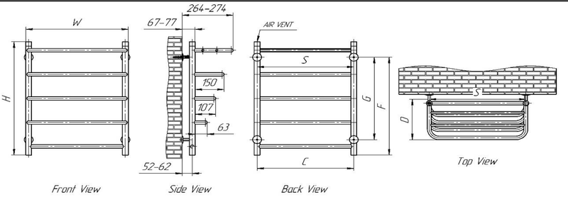 Reina Elvo Radiator - Polished