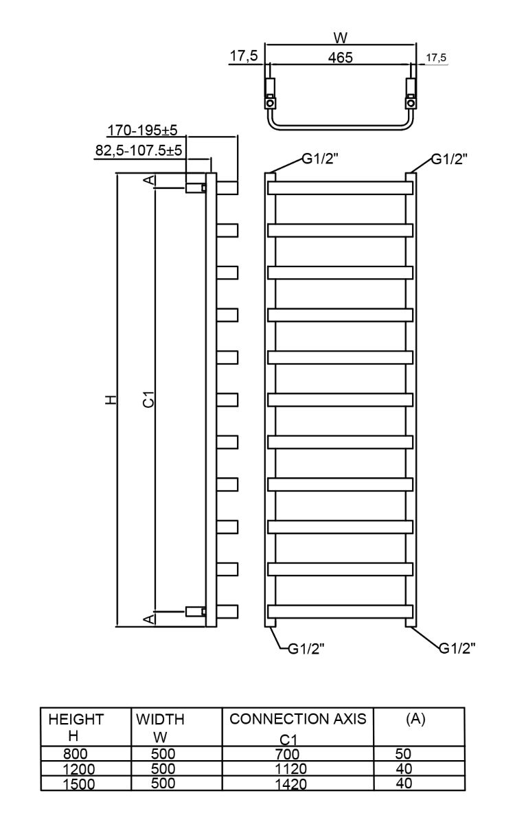 Reina Flora Towel Rail
