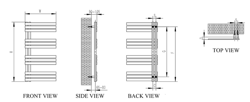 Reina Lovere Polished Stainless Steel Towel Radiator