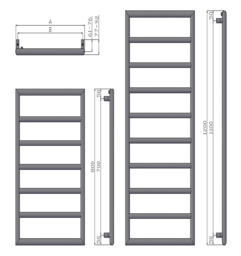 Reina Nardo Designer Radiator - Chrome