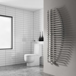 Reina Nola Designer Radiator - Chrome 600mm x 1400