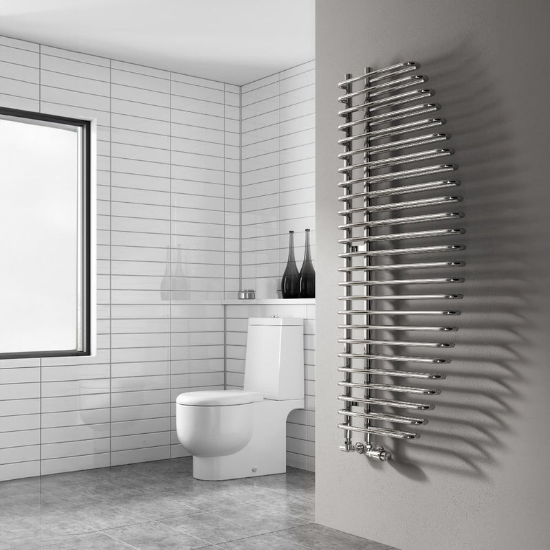 Reina Nola Designer Radiator - Chrome 600mm x 1400