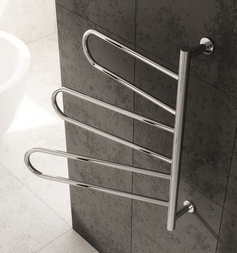 Reina Orne Polished Stainless Steel Electric Towel Rail