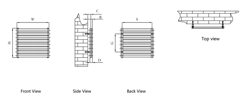 Reina Rione Single Designer Radiator - White