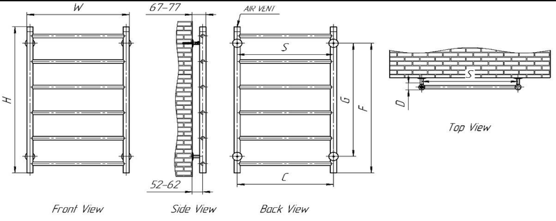 Reina Savio Radiator - Polished