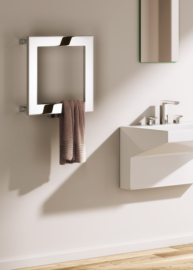 Reina Square Radiator - Polished | Heating – Bath & More UK