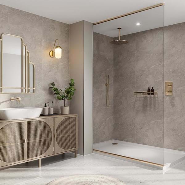Valmasino Marble Tile Multipanel Bathroom Wall Panels