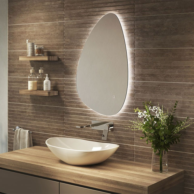 Sensio Mistral Shaped LED Illuminated Mirror
