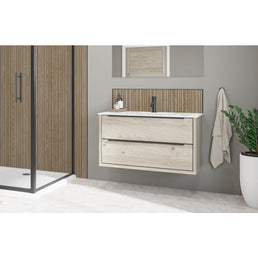 Linear Oak Panel Alloy | Wetwall Splashback