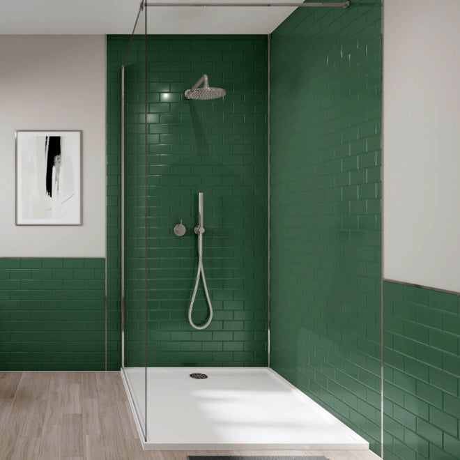 Tile Less Panels Metro Tile | Wetwall Metro Tile Wall Panels - Moss Composite – Bath ...