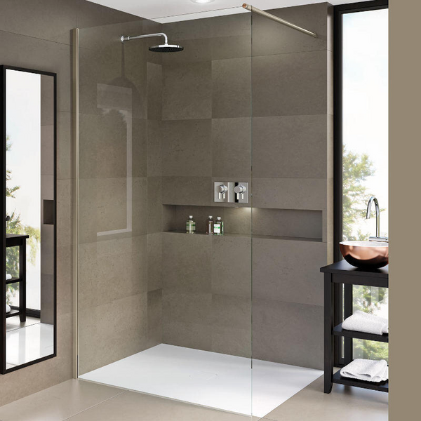 Matki-ONE Wet Room Shower Panel with Brace Bar