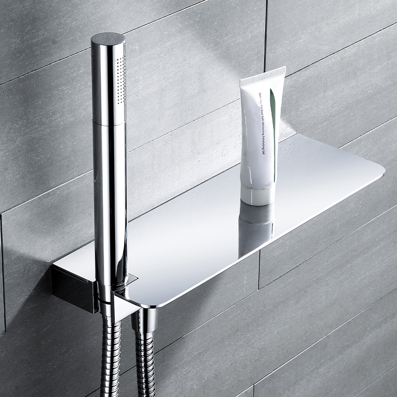 Eastbrook Chrome Shower Shelf with Shower Kit