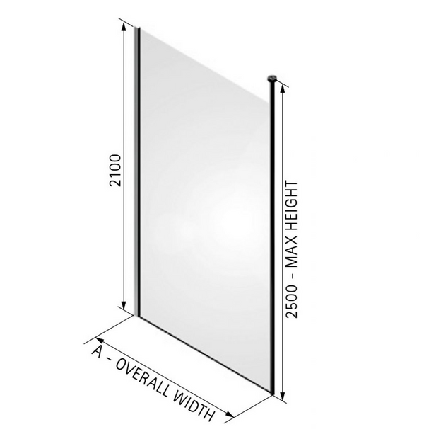 Matki-ONE Wet Room Framed Effect Shower Panel with Brace Bar