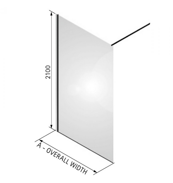 Matki-ONE Wet Room Framed Effect Shower Panel with Brace Bar