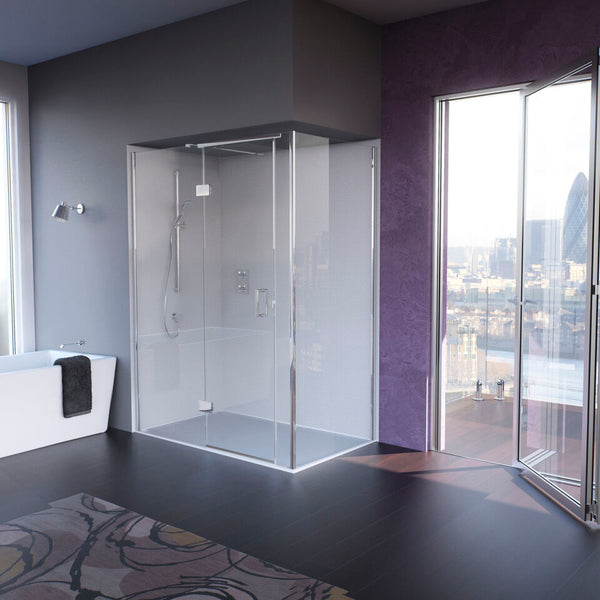 Matki Illusion Corner Enclosure with Integrated Raised Shower Tray