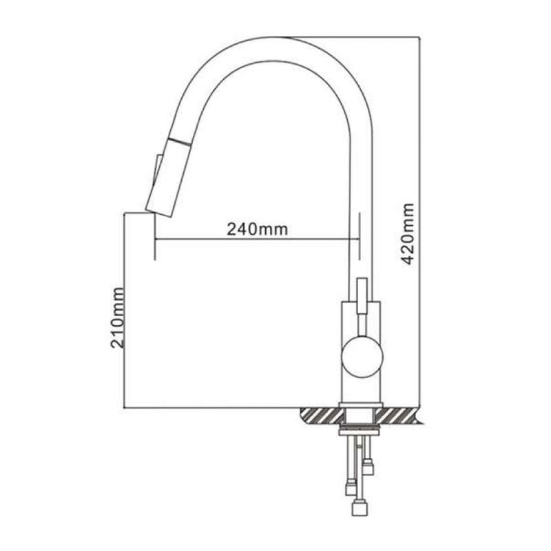 Prague Kitchen tap sizes