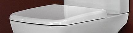 Washington round wooden toilet seat with soft-close & adjustable chrome hinges. Matt White