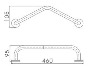 RAK Ceramics Angled Grab Rail