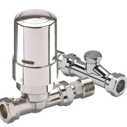 Danfoss RAS-D2 straight thermostatic radiator valve lockshield 15/10/8mm Chrome