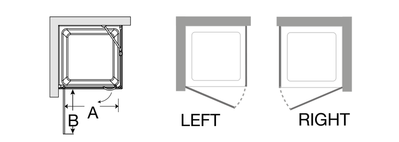 Lakes Italia | Vivo Semi-Frameless Pivot Shower Door